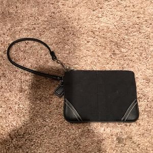 Coach Black Wristlet Signature Series